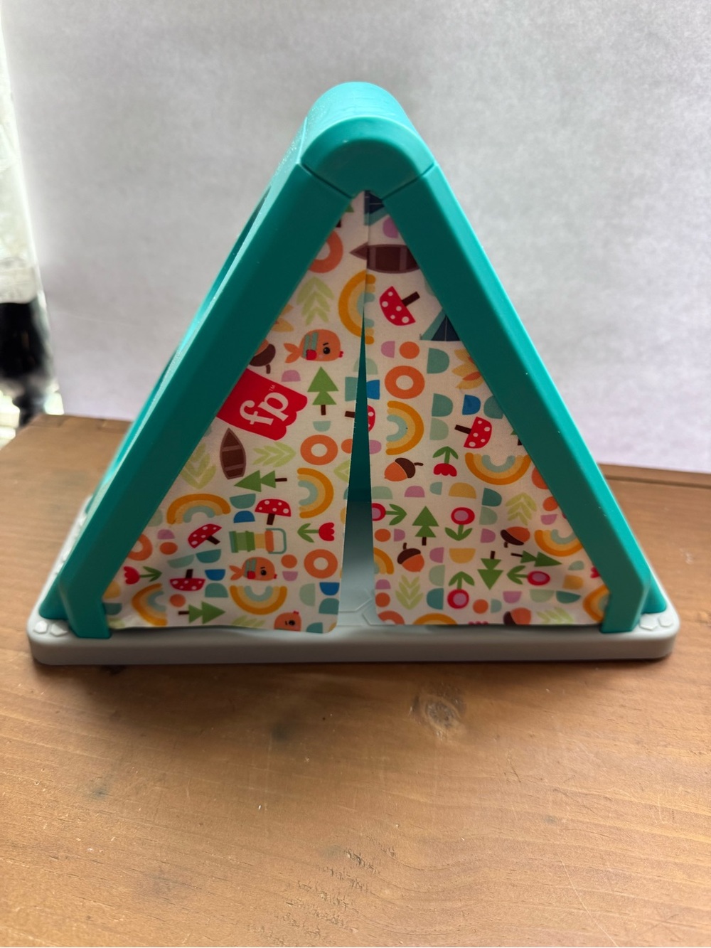 Fisher-Price Teal Triangle Play Tent Panel with Colorful Pattern. (Tent only)